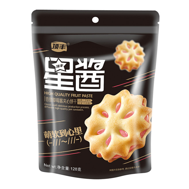 顶丰迷你星酱128gmini夹心饼干小黑...