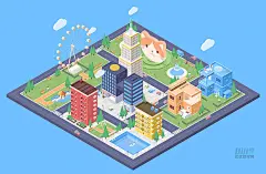 AI教程！等距视角风格城市场景插画绘制思路分享 - 优优教程网