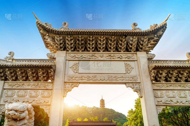 远古的,建筑,地形,夏天,古老的,著名景...