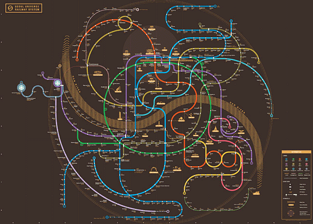 信息可视化-首尔地铁图