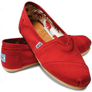 TOMS Red Canvas Clas...