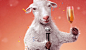 Sheep : Here is a cute little job I made for vip-kassir.ru website. With the help of 3d, we created two sheep to illustrate the up-coming year of the sheep, on the Chinese calendar. We created these fun looking characters in a cartoonish, non realistic st