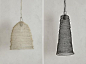 Mesh Beehive Pendant & Mesh Cylinder Pendant: 