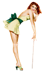 欧美复古女郎贴纸
