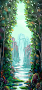 山水插画—家乡