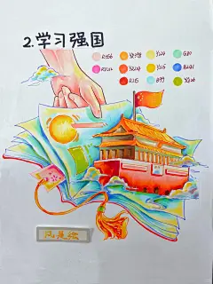 【红色爱国主题手绘素材分享】视觉传达考研 - 小红书
