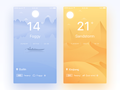 阿呆爱发呆咋整采集到UI-天气类APP