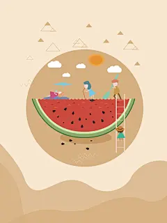 卡通清新手绘矢量夏季西瓜海报平面广告_新图网 https://ixintu.com 卡通 夏季 夏日 手绘 水果 海报 清新 矢量 素材 背景 西瓜 矢量图