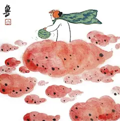 草间｜几回梦里小瓜熟，故人来食彩霞舟。 #画画 #国画 #吃个西瓜吧 #西瓜 #西瓜味的夏天 #夏天 #清凉 #艺术 #国风 #有趣 #夏天只是西瓜做的一个梦 - 小红书