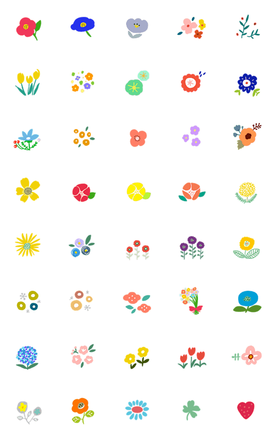 flower emoji part 4 poca – LINE อิโมจิ LINE STORE