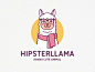 Hipster Alpaca Logo Template character design mascot logo lama llama alpaca cute animal hipster kawaii logo illustrative logotype freelance logo designer illustration clean design vector branding brand identity logo design creative design logo template st