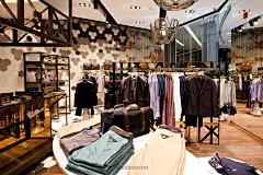 男装店铺装修设计图集丨服装展示展架展台/试衣间展示区销售区设计