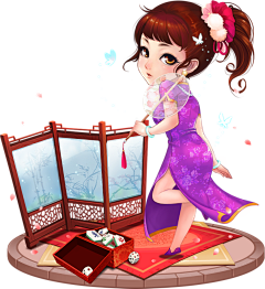 纤寻采集到棋牌角色