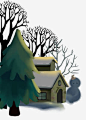树干房屋高清素材 卡通 绘画 网页 免抠png 设计图片 免费下载