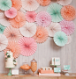 纸扇花纸花球 创意婚礼婚房布置橱窗装饰儿童生日派对甜品台拉花-淘宝网