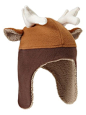~现货~美国代购 正品GAP男童绒内里小鹿动物造型护耳帽 1-5岁的图片
