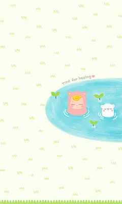 iPhone壁纸 萌物 可爱 背景 套图 韩系 插画 素材 ╯з ︶ღ 麽麽