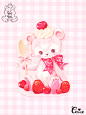 超多款 现货 日本cerise梦幻蛋糕甜点草莓曲奇小熊兔兔明信片-淘宝网