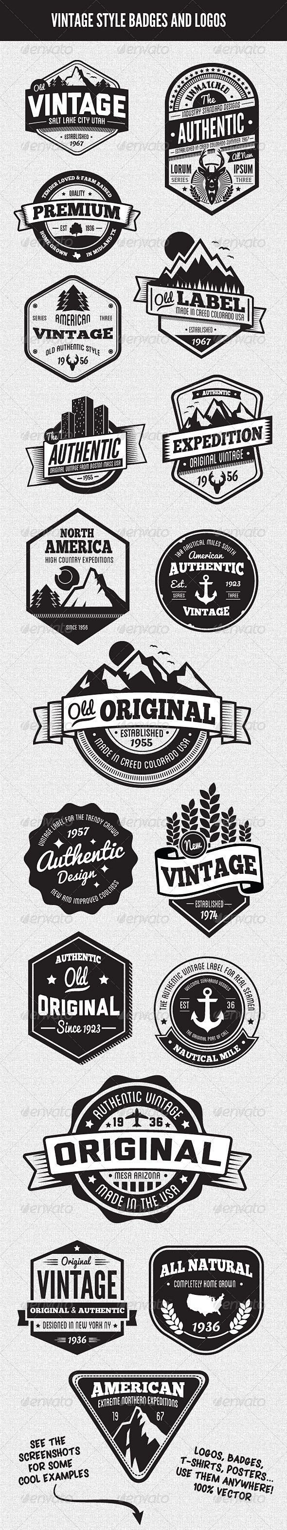 Vintage Style Badges...