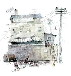 建筑设计手绘效果图图集丨建筑方案设计水彩马克笔手绘/快题设计效果图