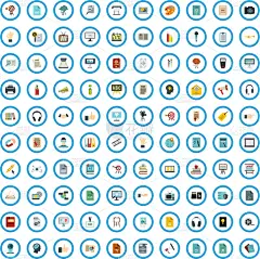 市场营销,计算机图标,扁平化设计,传媒,商务,铅笔,电视机,读书,布置