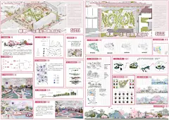 小清新竞赛风校园景观设计展板PSD免扣素材 - PS素材 - 知设网
