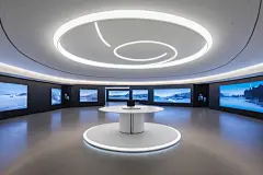 科学体验馆现代科技展厅摄影图