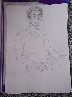 日常的线描半身像练习