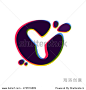 Letter Y logo with color shift. Font style, vector design template elements for your application or corporate identity.