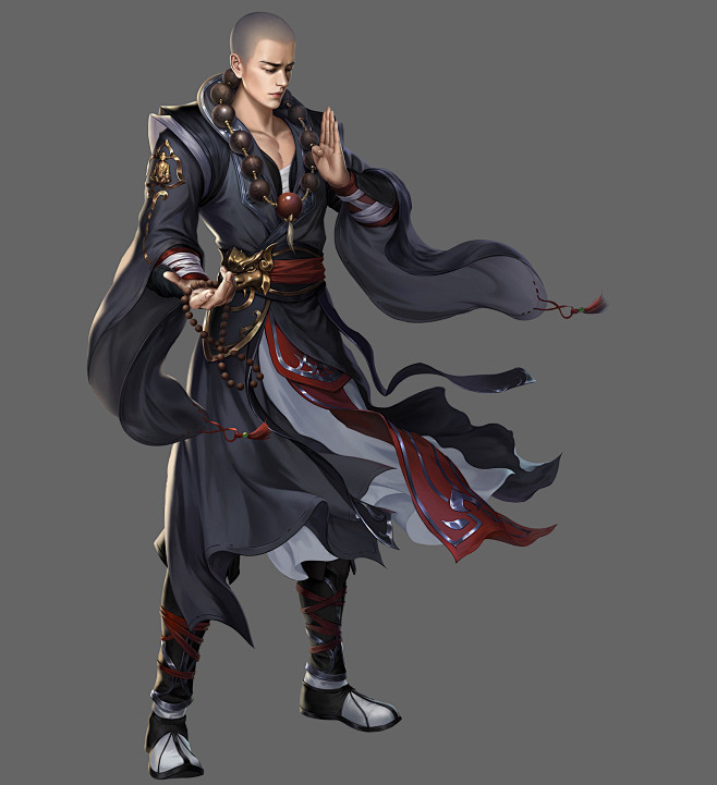 【不抽烟收集】天龙八部手游人物虚竹(LeiKongsheng 作品集)