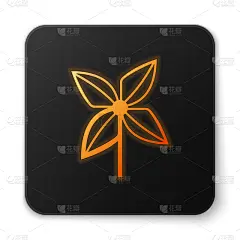 分离着色,霓虹灯,计算机图标,橙色,纸风车,折纸工艺,愉悦,风,发光,旋转