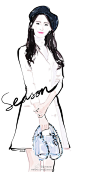 #jjseason插画# #时尚##插画# ----- 林允儿@LIMYOONA90 青春白裙Lady Dior公主气质出席@爱尚Dior迪奥 Dior Colors展览。O夏日美裙 | 清新纯洁白