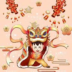 新年狮子插画  - 源文件下载【酷图网】舞狮,恭喜发财,喜庆,新春,春节,节日喜庆,虎年狮子,传统舞狮插画,过年插画,舞狮子插画,狮头插画,新年插画,卡通狮子,狮子头,手绘舞狮,舞狮插画,卡通舞狮,国潮舞狮,春节元素,狮子卡通形象,插画狮子,