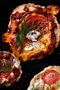 Brie, feta, bacon and tomato tarts : Brie, feta, bacon and tomato tarts