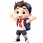 学生人物贴纸