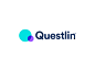 Questlin Logo Design modern gradient color overlay overlap colorful technology futuristic branding logo logo design minimalist teal blue purple navy q letter logo q simplicity people connect abstract