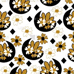 月亮,钻石形,四方连续纹样,可爱的,华丽的,周年纪念,华贵,壁纸,植物群,花