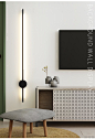 极简壁灯创意LED长条形现代简约北欧客厅沙发背景墙壁卧室床头灯-tmall.com天猫