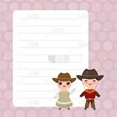 贺卡,模板,儿童,卡通,书页,空白的,可爱,矢量,笔记本,皱纹