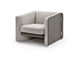 Armchair with armrests BLOSSOM | Armchair by Turri