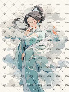 AI版权图古风女619