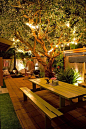 Garden lights aglow.. Outdoor living-Pretty!: