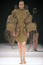 Fashion imitating nature - sculptural dress form with interesting three-dimensional structure; wearable sculpture