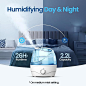 Amazon.com: Cegsin Humidifiers for Bedroom (2.2L Water Tank), Cool Mist Humidifiers for Baby & Plant, Room Humidifier for Home & Nursery, BPA-Free for Safety, 360° Nozzle, Auto Shut-Off, Night Light : Home & Kitchen