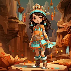 简约卡通人物可爱人物素材图AI图