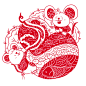【源文件可下载】鼠年窗花剪纸插画手绘海报psd设计素材2020新年春节除夕生肖文件