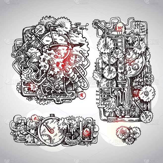 蒸汽朋克风格的插图