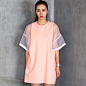 SCOUT高级时装 - mix match运动风粉色俏皮连衣裙 原创 设计 新款 2013