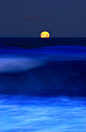Moon sinking into the Atlantic Sea •  photo: hannes cmarits