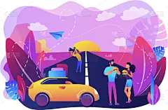 概念,自驾游,旅途,计划书,家庭,汽车,美国州际公路,公路,现代,主干路
